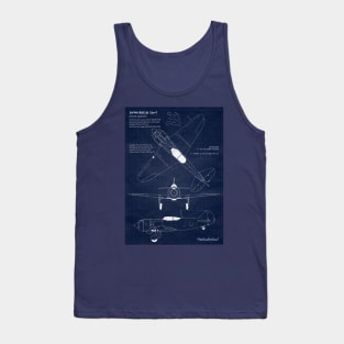 URSS Lavochkin La5 Blueprint Tank Top